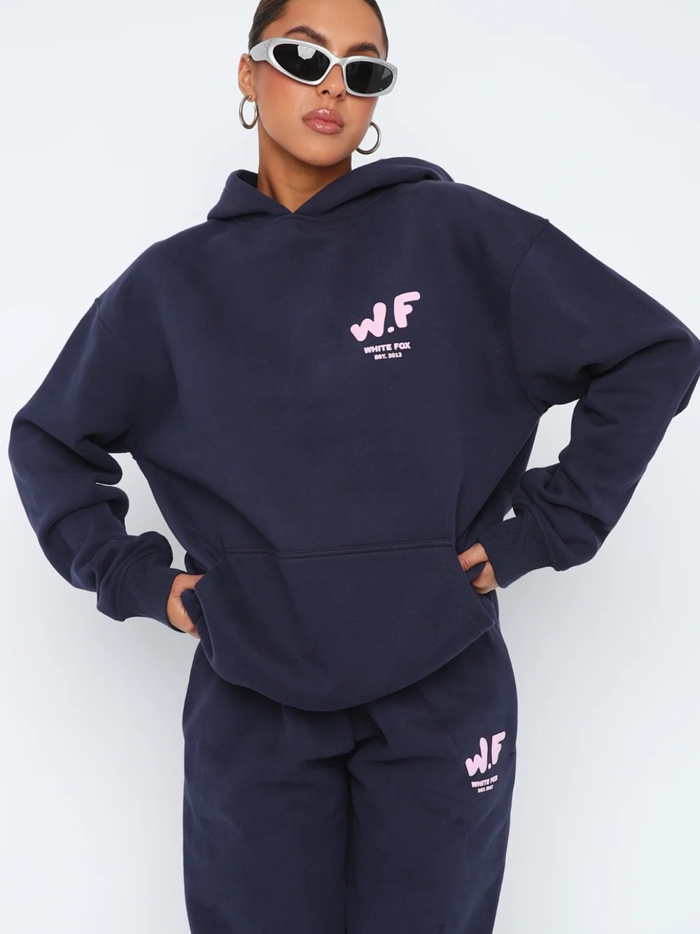 White Fox Standard Oversized Hoided Sweatshirt S/M
